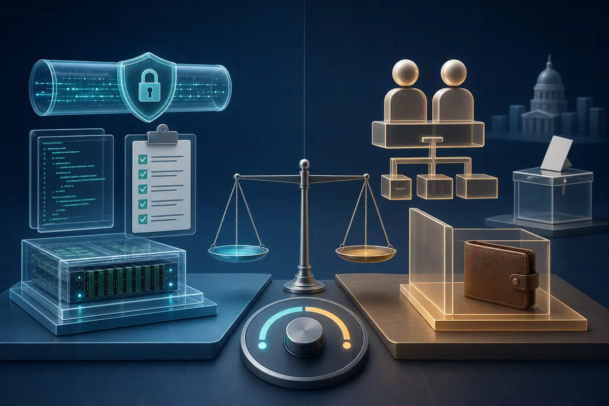 Illustration comparing VPN technical evidence with company ownership and personal political spending